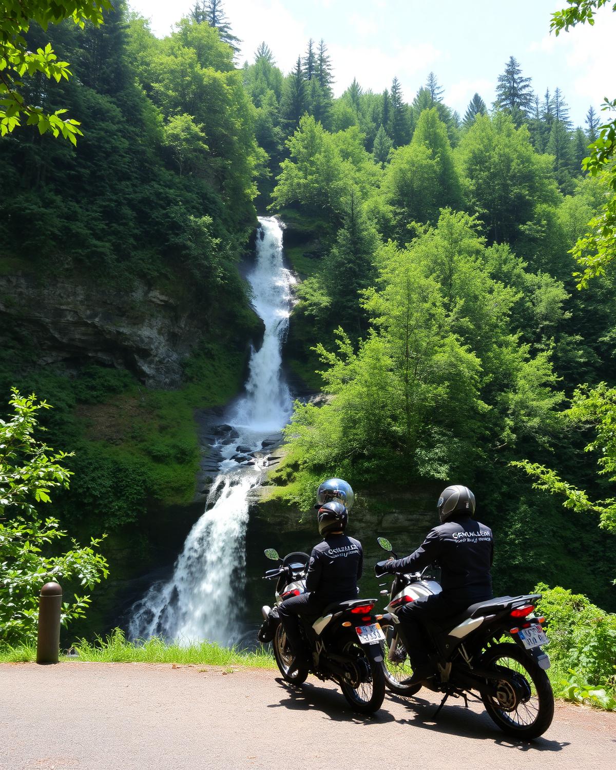 Halte au bord d'une cascade en région BFC